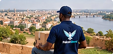 FalconSend courier overlooking Bamako