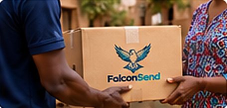 Handing over a FalconSend parcel